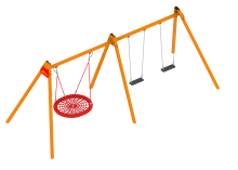 A multi-person swing for the playground.