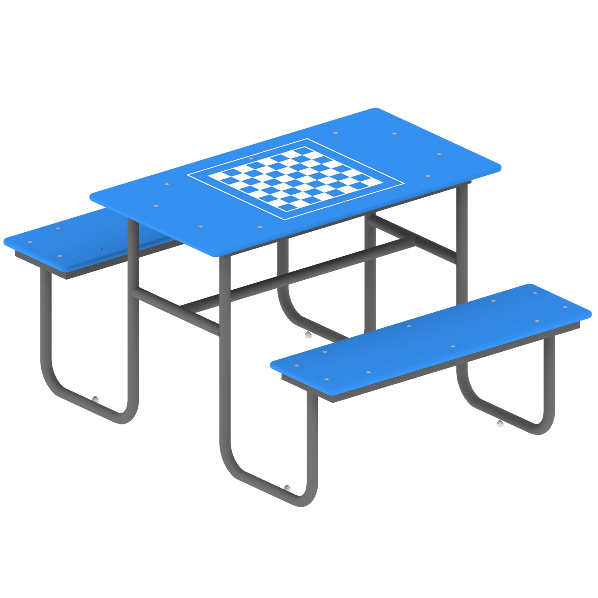 stolik z ławkami szach